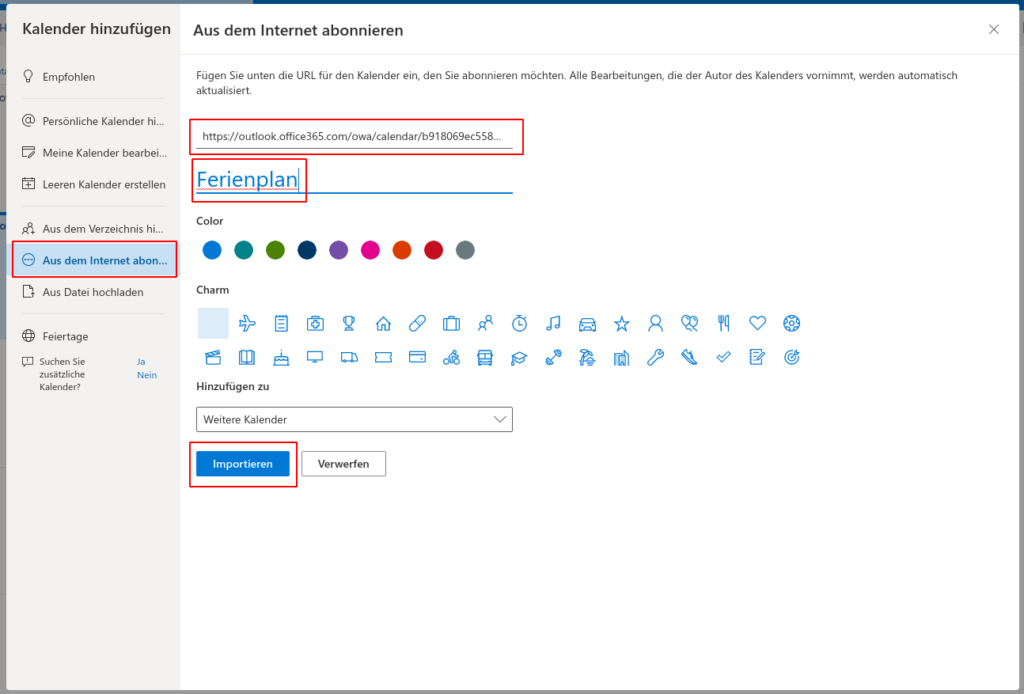 Ferienkalender in Outlook einfügen – ICT-Blog